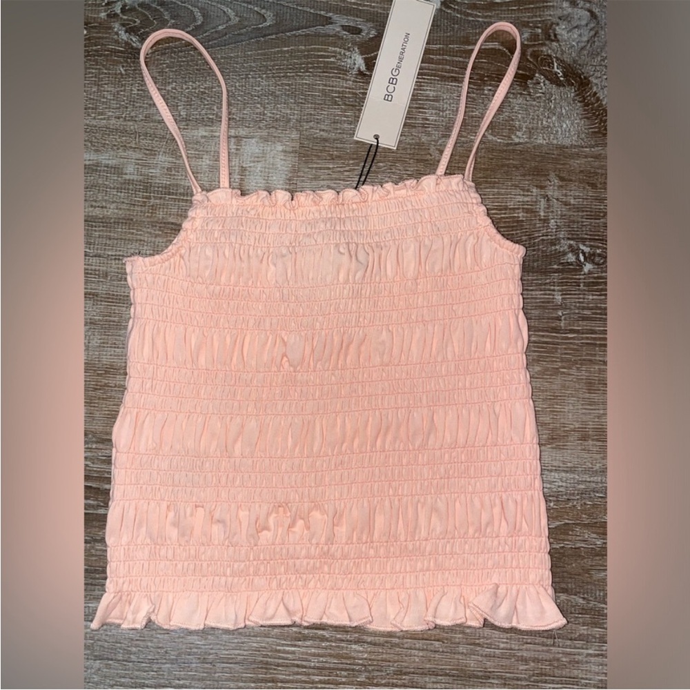 NWT Smocked Cami in Peach BCBGeneration